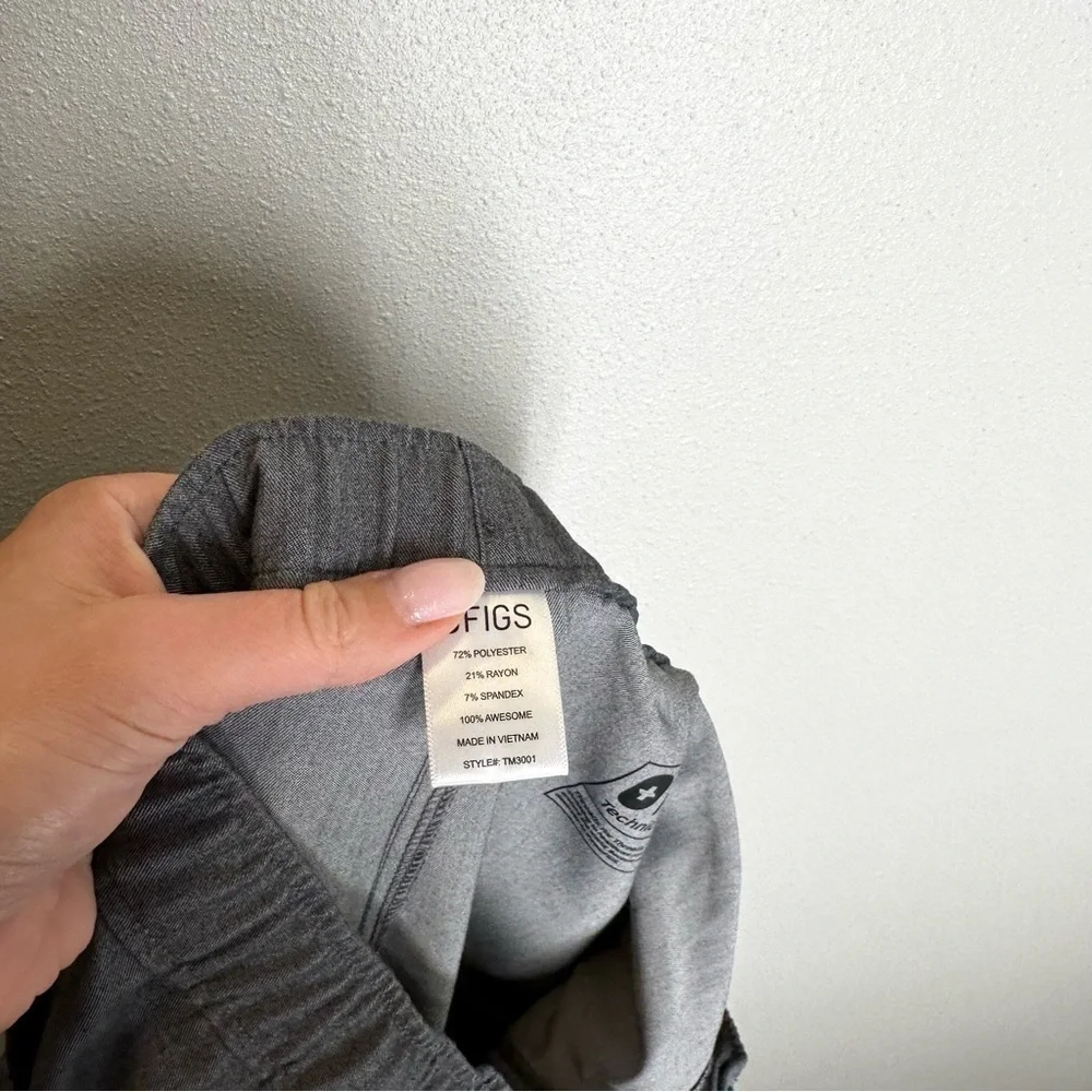 Figs Cairo Cargo Scrub Pants Graphite Gray Size S Men’s Elastic Waist Drawcord
